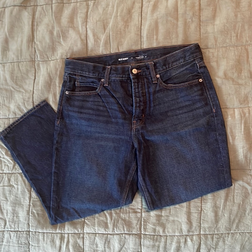 Old Navy Dark Slouchy Straight High-rise